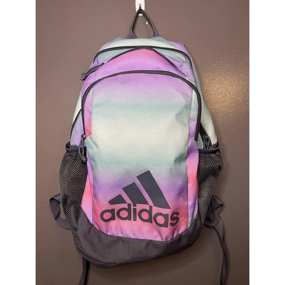 Adidas Pastel Ombre 18 Backpack Multicolor Girls School Bookbag Travel Daypack